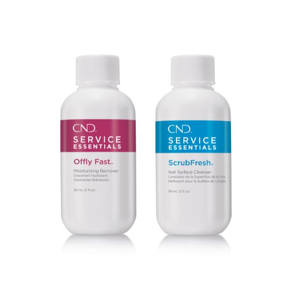 CND Offly Fast 2oz & ScrubFresh 2oz Nail Prep Combo Kit - Professional Nail Dehydrator & Primer for Gel & Acrylic Nails - Perfect for Salon & Home Manicures