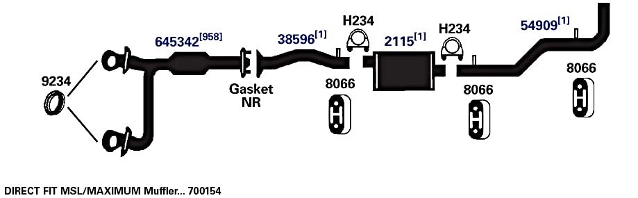 AP Exhaust Muffler 700154 - Durable Car Exhaust System for Smooth Rides