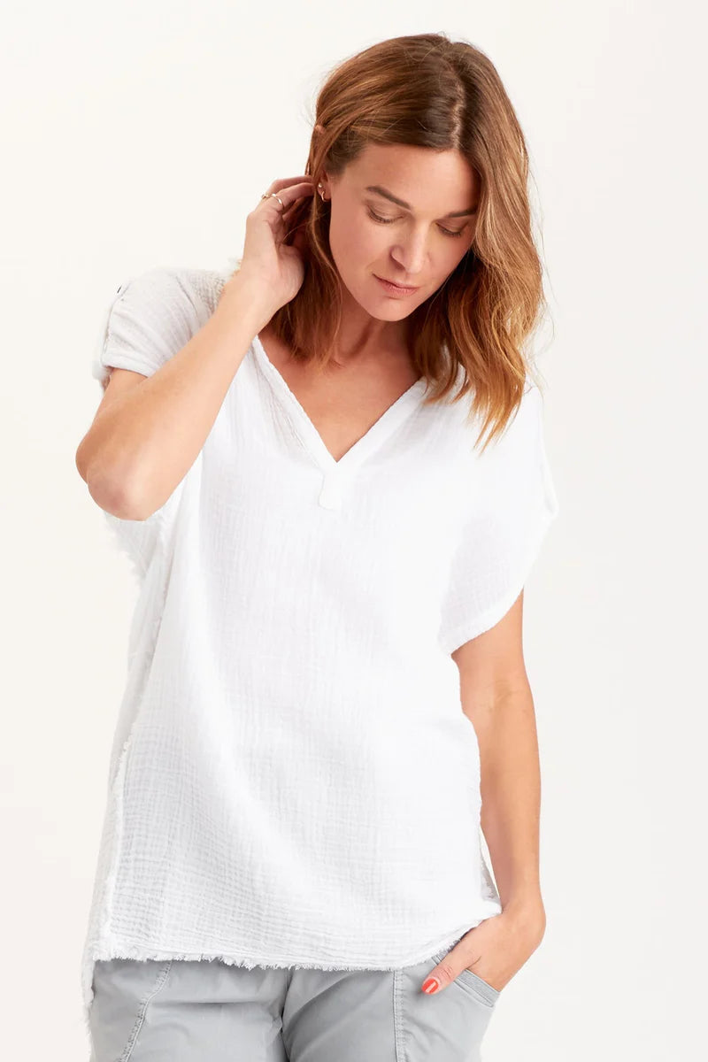 Favreau Top White - Stylish Women's Blouse for Casual Wear, Office & Party Outfits | Trendy Fashion Tops for Everyday Comfort