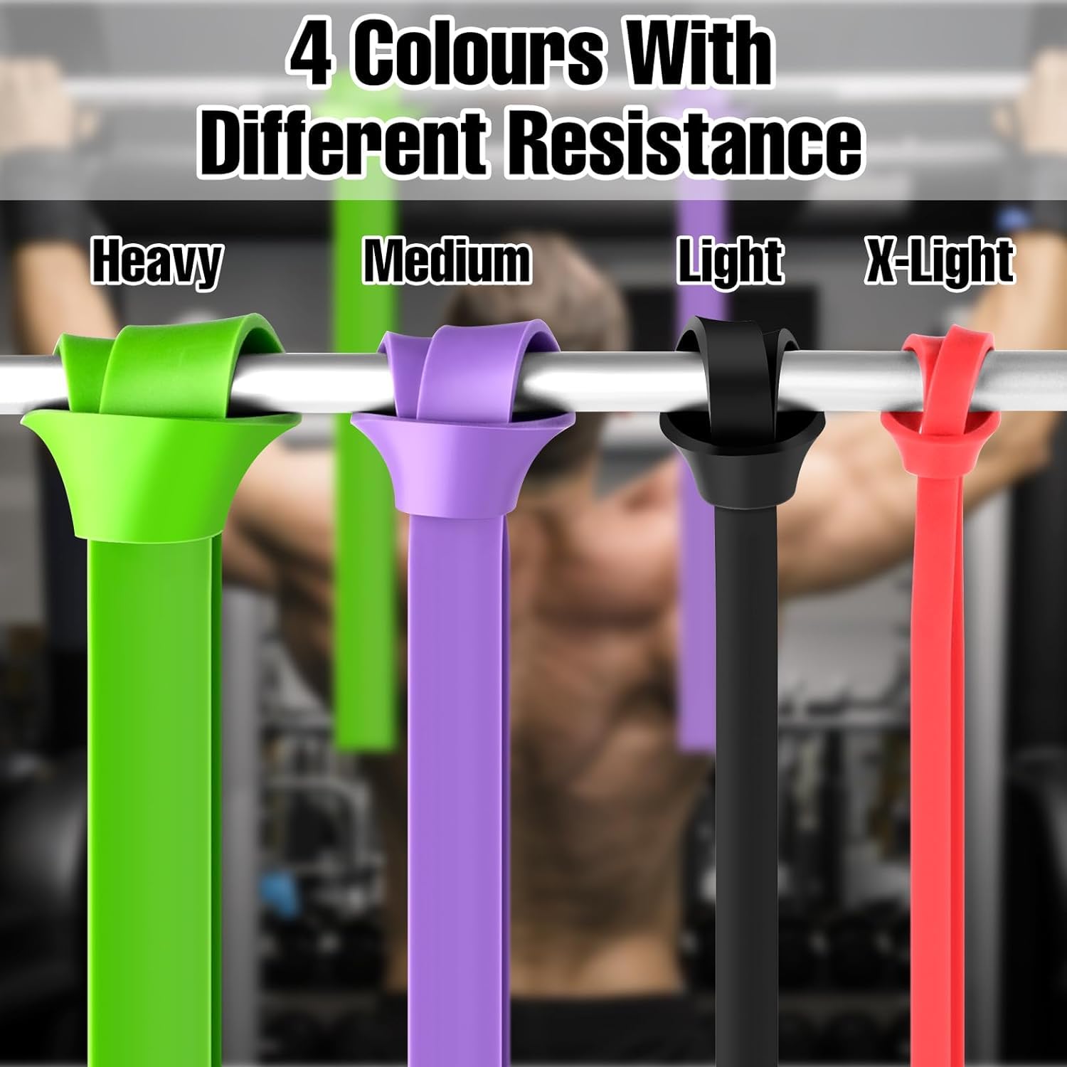MEOGUTYI Resistance Band Set - Heavy Duty Pull Up Assist & Exercise Bands for Strength Training, Stretching, Physical Therapy & Home Workouts | Perfect for Gym, Yoga, Rehabilitation & Fitness Routines
