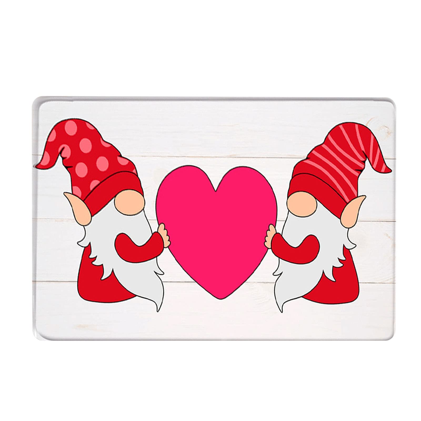 XUnion Valentine's Day Non-Slip Door Mat - Heart Shaped Indoor/Outdoor Welcome Rug for Front Door, Bathroom, Porch & Entryway - Perfect Romantic Home Decor for Couples Gift