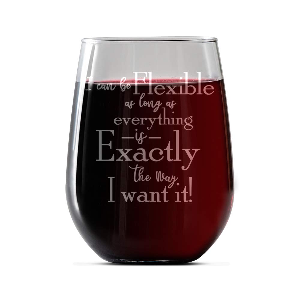 Funny Friends TV Show Inspired 17 oz Stemless Wine Glass - Unique Novelty Gift for Women, Mom, Wife, Sister & Best Friend - Perfect Birthday, Christmas Gift for Coworkers & Wine Lovers - Great for Parties, Girls Night Out & Sitcom Fans