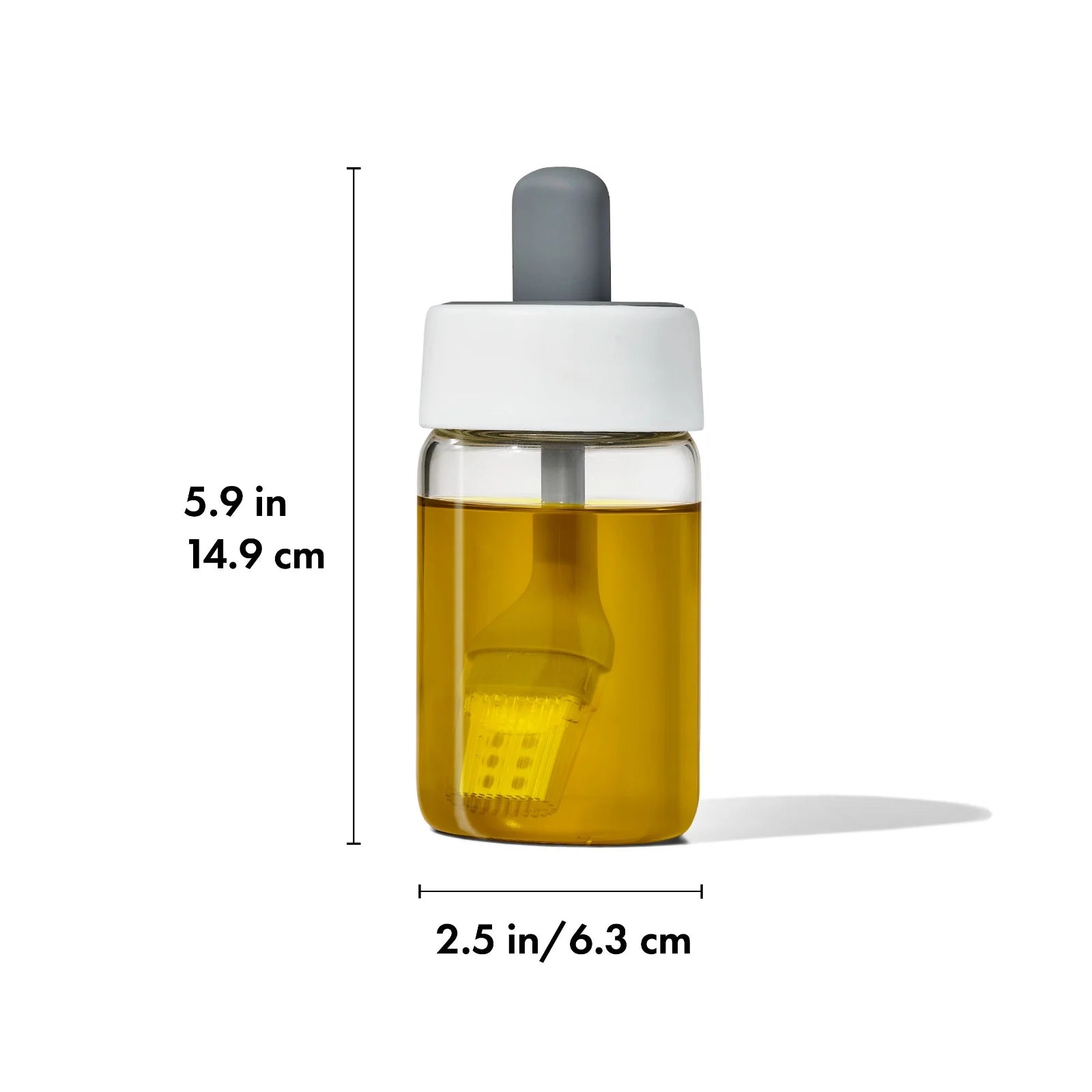 OXO GOOD GRIPS Oil Bottle with Silicone Brush - Premium Kitchen Oil Dispenser for Cooking, Baking & Grilling - Perfect for Drizzling Olive Oil, Basting Meats & Salad Dressings