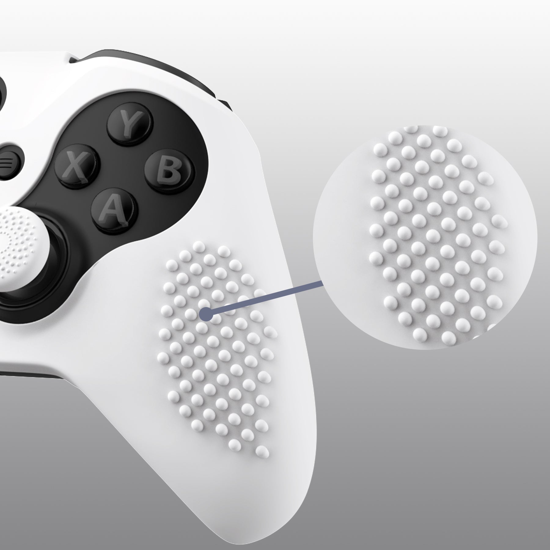 eXtremeRate PlayVital Anti-Slip Silicone Cover for Xbox One Elite Series 2 Controller (Model 1797 & Core) - Soft Protective Skin with Thumb Grips & Analog Caps | Enhanced Grip for Gaming, Streaming & Esports | XBOWP0059GC