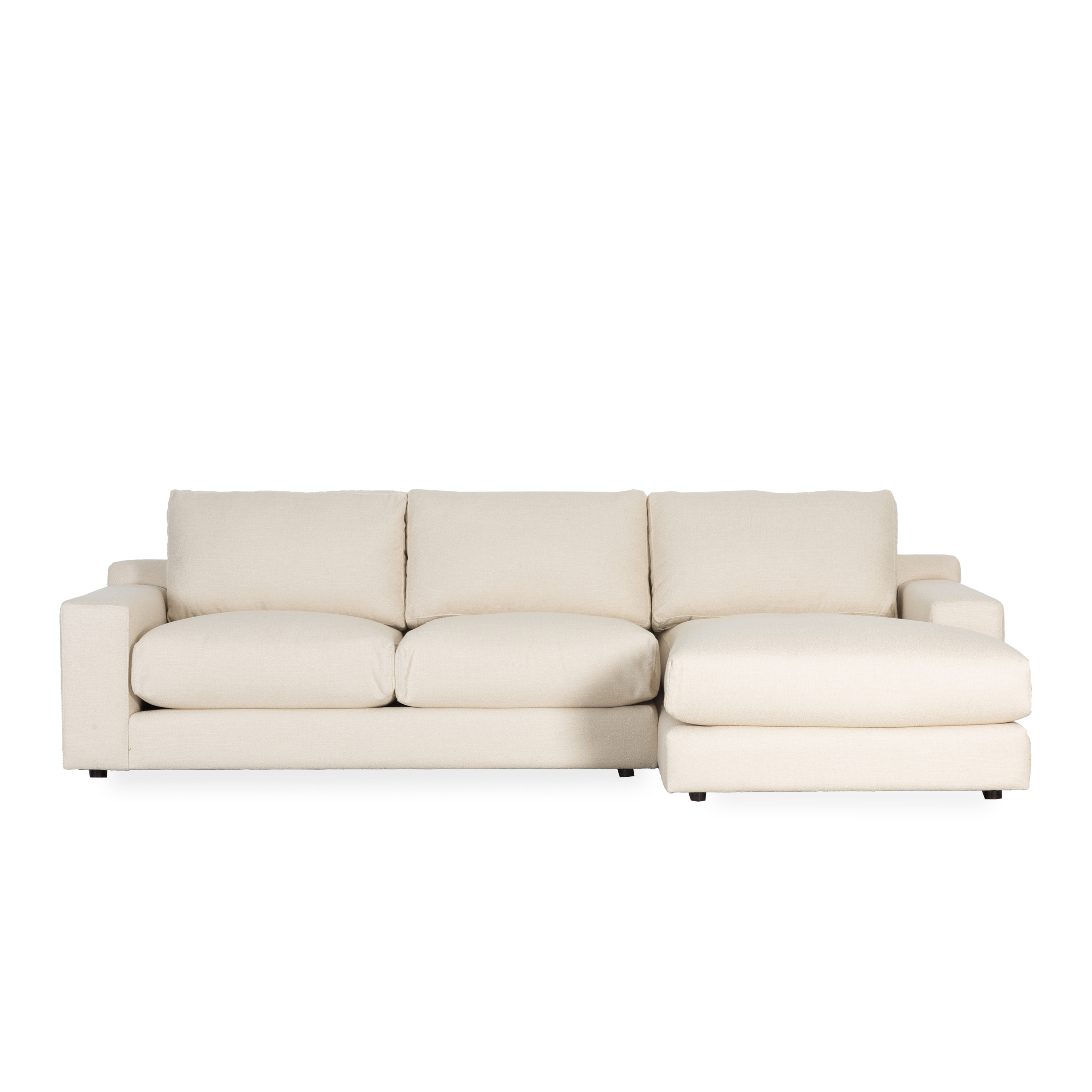 Portia Chaise Sectional Sofa - Modern L-Shaped Couch with Chaise Lounge for Living Room, Family Room & Apartment - Comfortable Upholstered Fabric Sofa Set for Relaxing & Entertaining