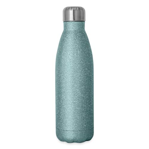 Custom Stainless Steel Water Bottle with Personalization - Add Your Own Text or Image | Insulated Turquoise Glitter Drinkware for Gym, Office & Outdoor Activities