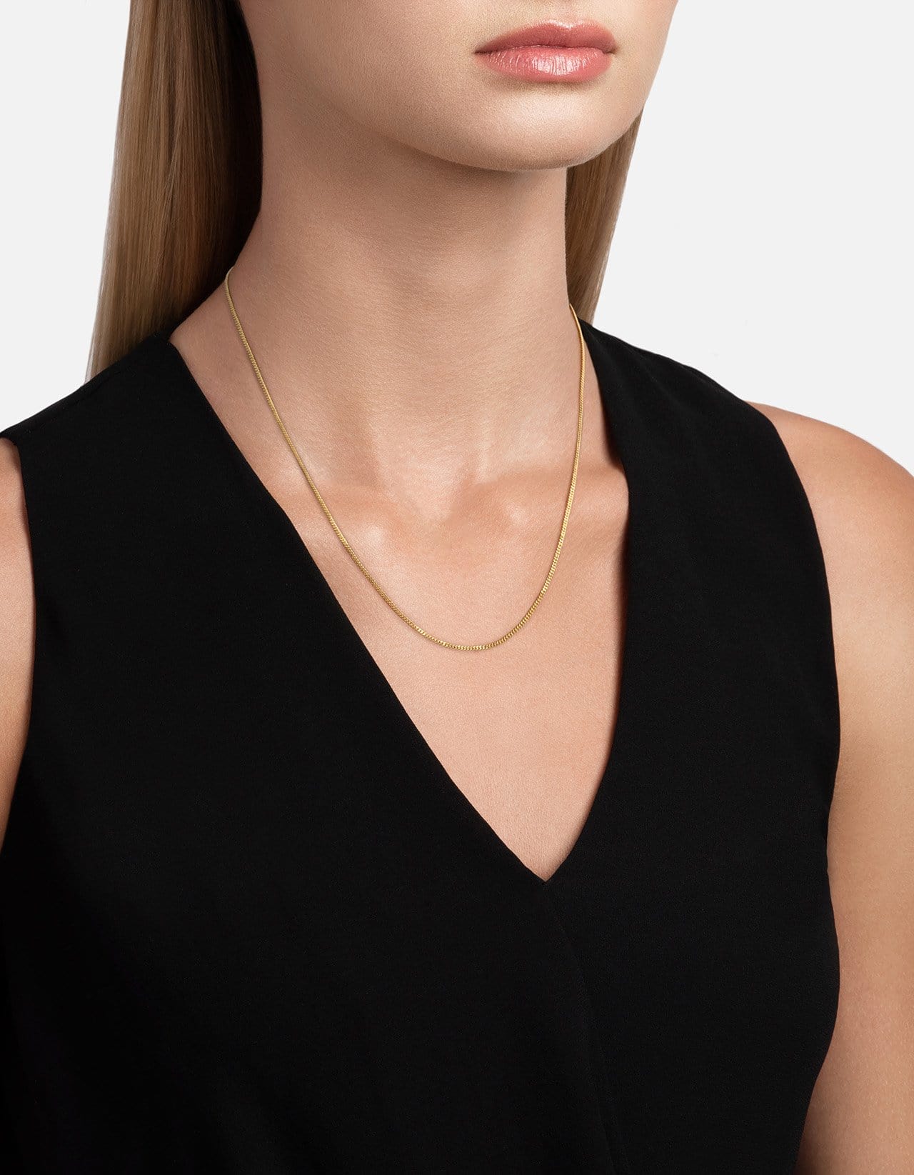 1.3mm Cuban Link Chain Necklace for Men & Women - 14K Gold Plated Stainless Steel - Perfect for Layering, Gifts & Everyday Wear