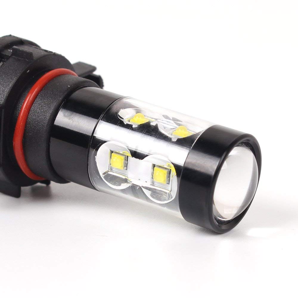 Alla Lighting 2400 Lumens 9006 HB4 LED Fog Light Bulbs - 6000K Xenon White Super Bright Fog Lamp Replacement for Cars, Trucks - Perfect for Night Driving & Off-Road Adventures