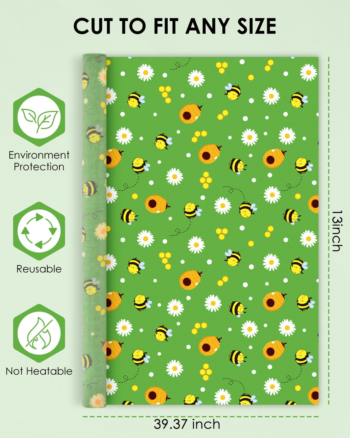 Organic Beeswax Food Wraps 1 Meter Roll (13