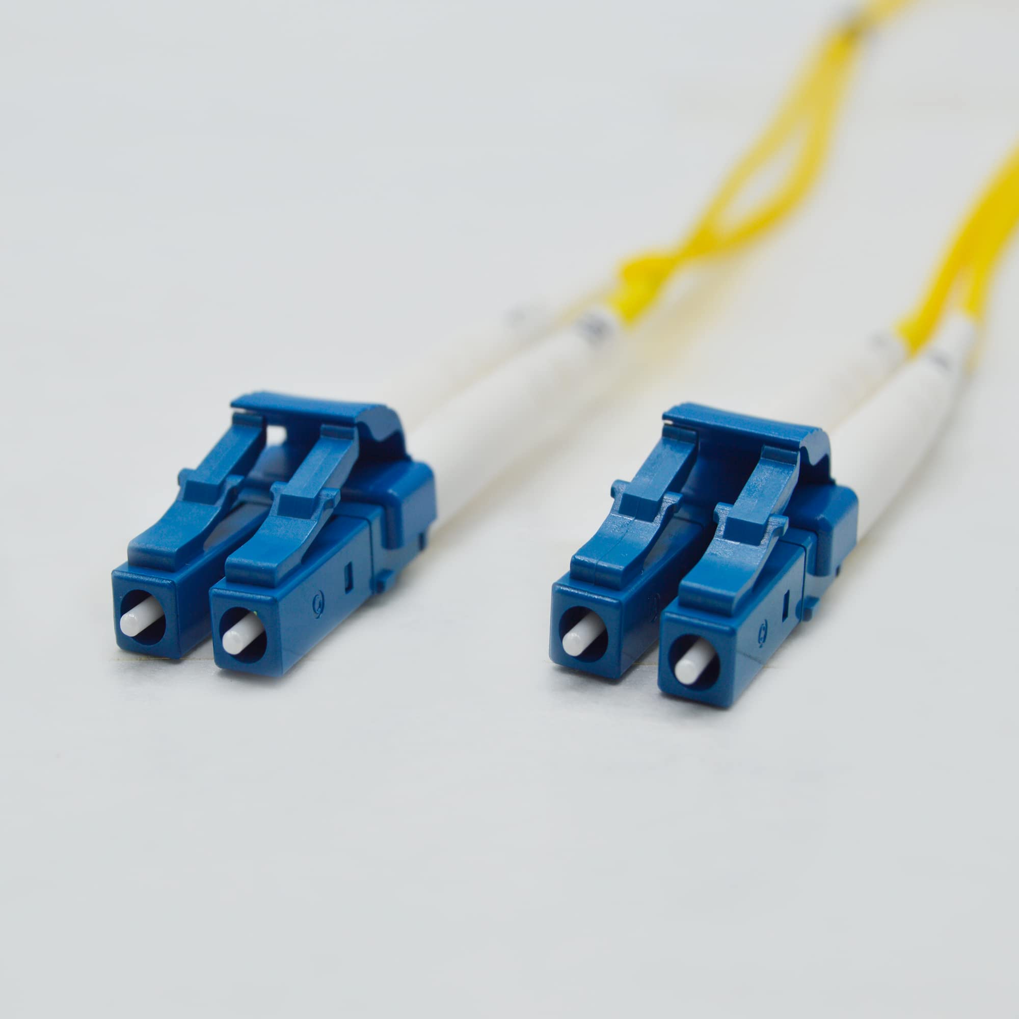 150M OS2 LC to LC Singlemode Fiber Patch Cable - Duplex 9/125 LC-LC Jumper (492.12ft) | Length Options 0.5M-300M | for Data Center, Telecom & Network Installations | OFNR Rated Yellow Cable by FiberCablesDirect