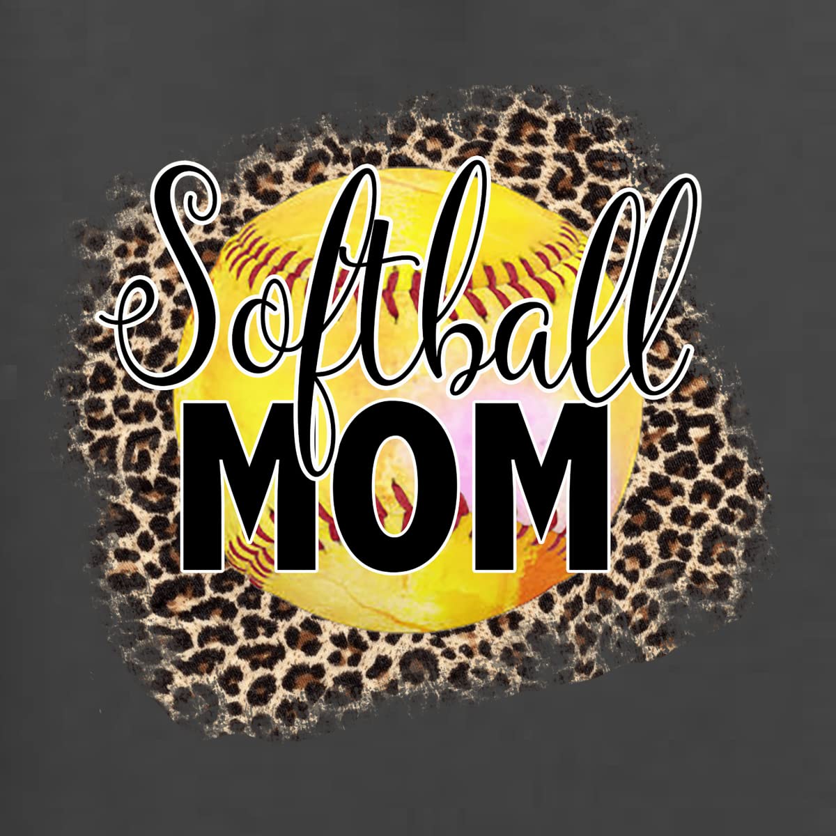 Wild Bobby Softball Mom Animal Print Long Sleeve Shirt for Women & Men - Perfect for Baseball Games, Team Sports & Casual Wear
