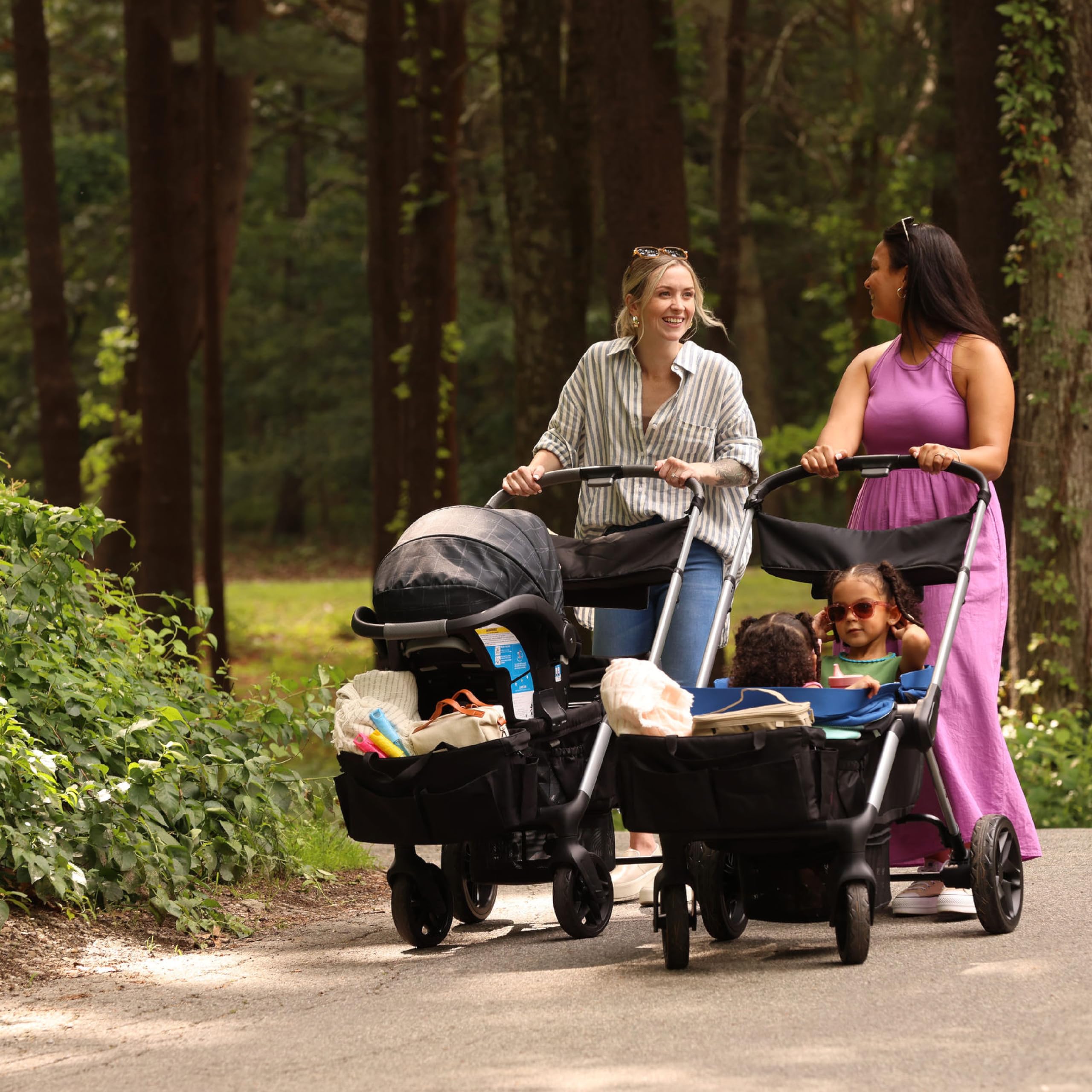 Safety 1st Summit Wagon Stroller for 2 Kids - Double Baby Stroller Wagon with Removable Child Tray, 2 Cup Holders & Wave Runner Wheels | Perfect for Park Outings, Beach Trips & Family Adventures