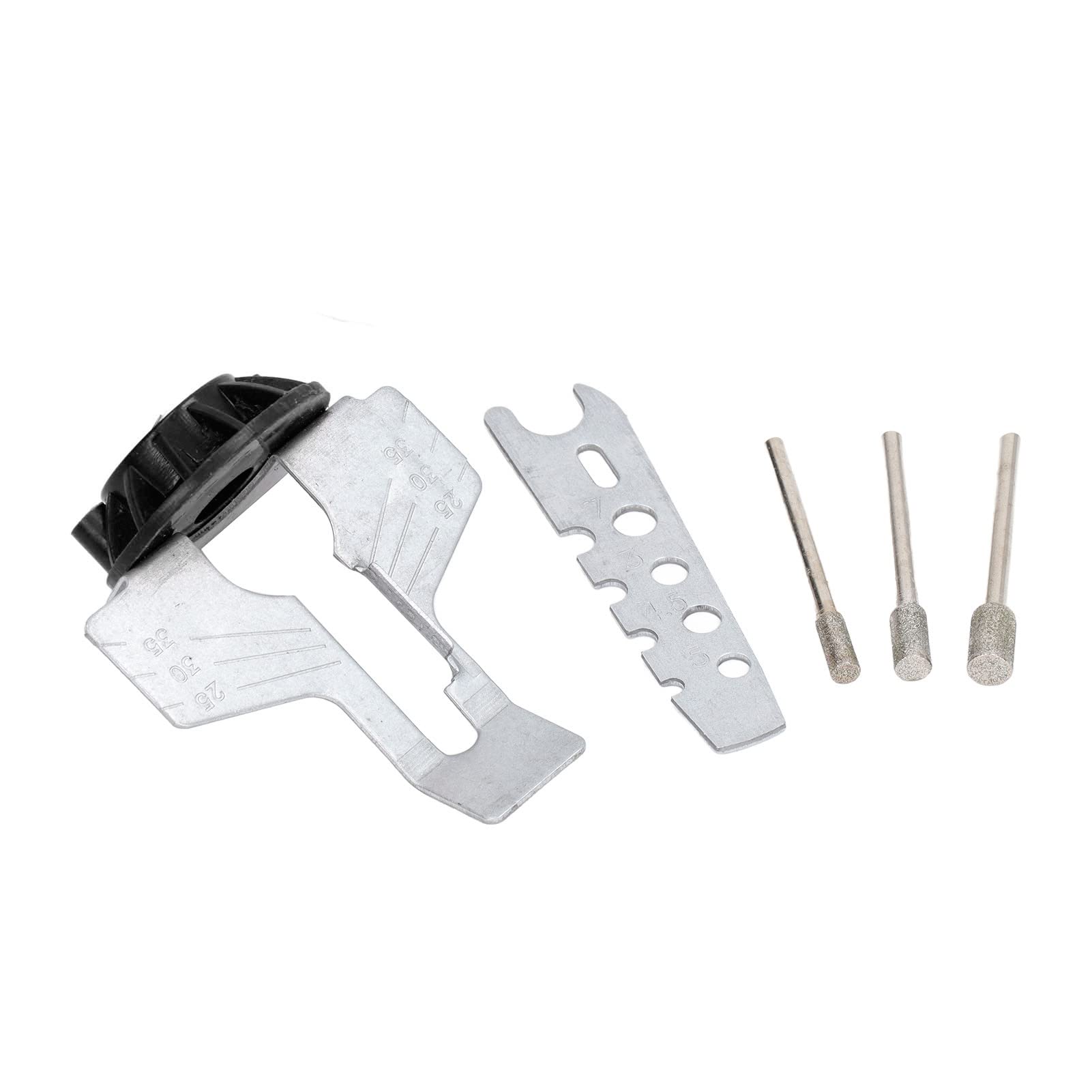 Durable Chainsaw Sharpening Kit - Easy-to-Use Chain Saw Sharpener Attachment Set with Clear Markings for Precision Grinding (Black) | Perfect for Woodworking, Tree Cutting & DIY Home Maintenance
