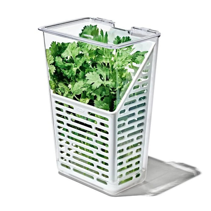 Fresh Produce Saver & Herb Keeper Container - Extend Shelf Life of Fruits, Vegetables and Herbs | Perfect for Kitchen Storage, Meal Prep and Healthy Lifestyle