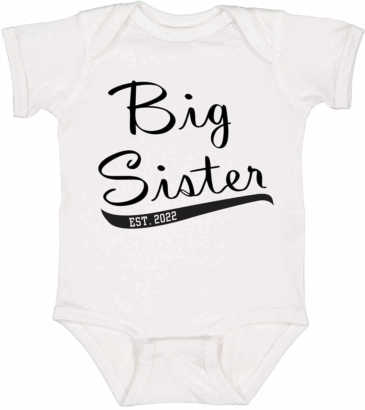 South Horizon Big Sister Baby Bodysuit - Soft Cotton Infant Onesie for Newborns & Toddlers - Perfect for Sibling Photo Shoots & Family Matching Outfits