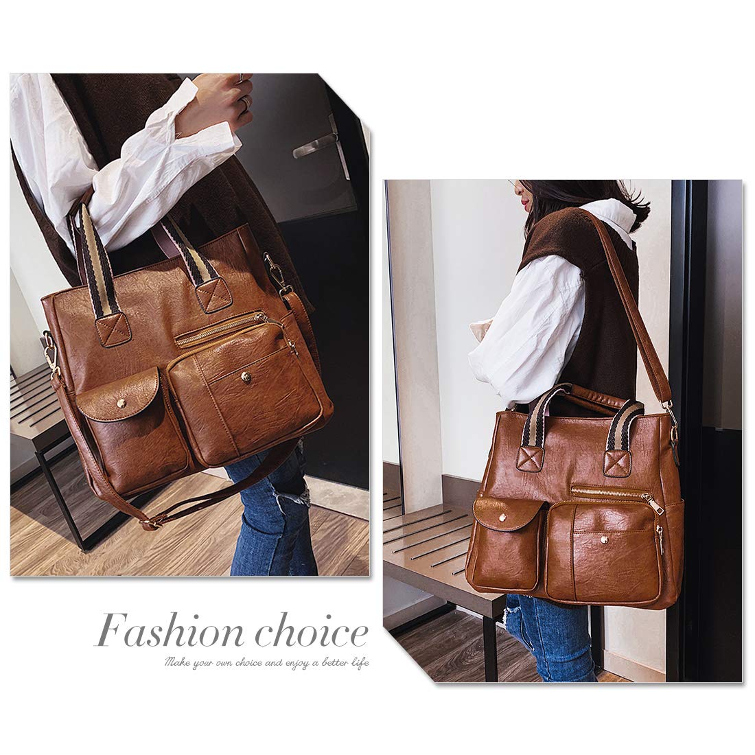 Stylish Women's Large Capacity Shoulder Bag - Fashion Tote, Messenger & Crossbody Purse for Work, Travel & Daily Use