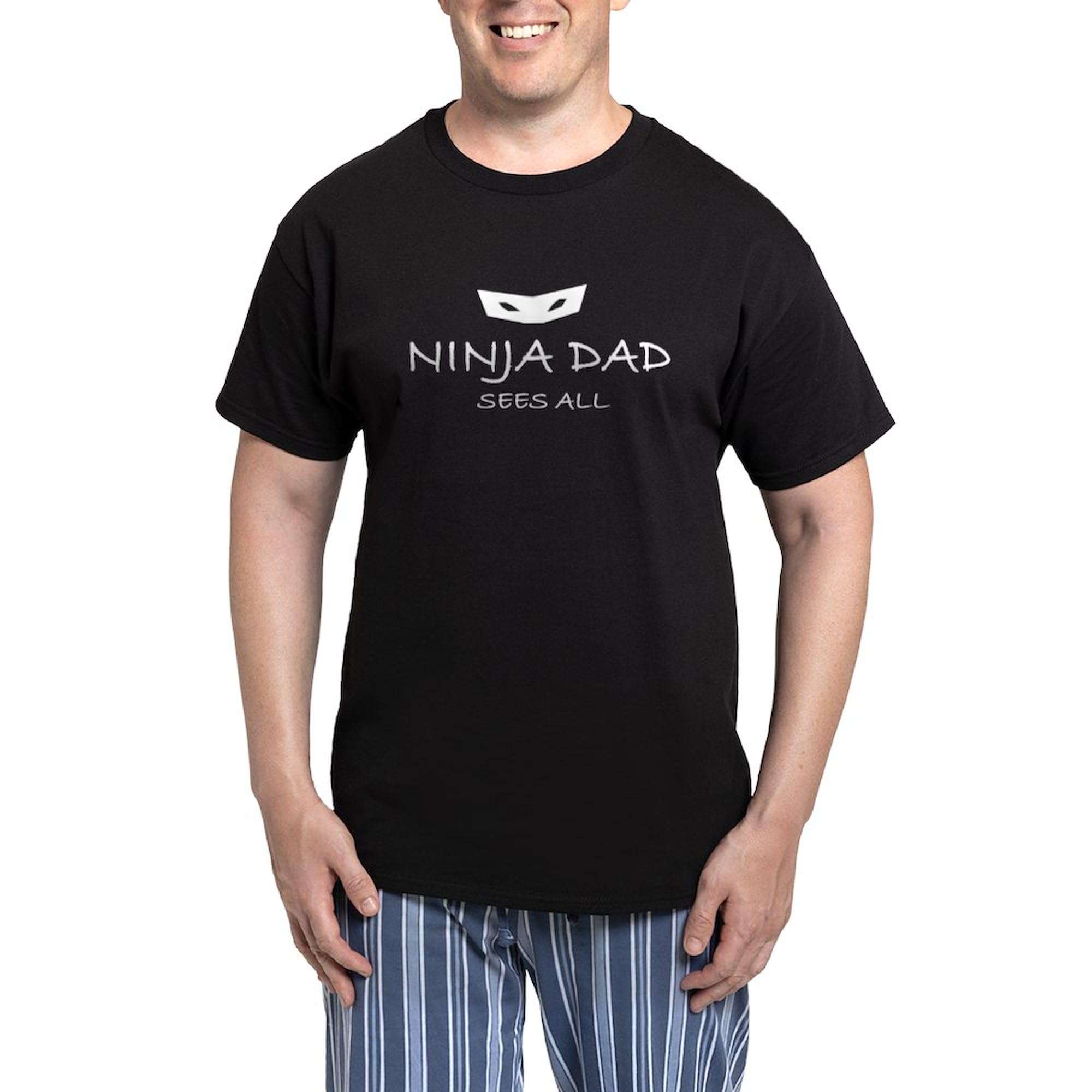 Ninja Dad Men's Dark Pajama Set - 2-Piece Lounge & Sleepwear for Fathers - Perfect for Relaxing at Home, Lounging & Family Movie Nights