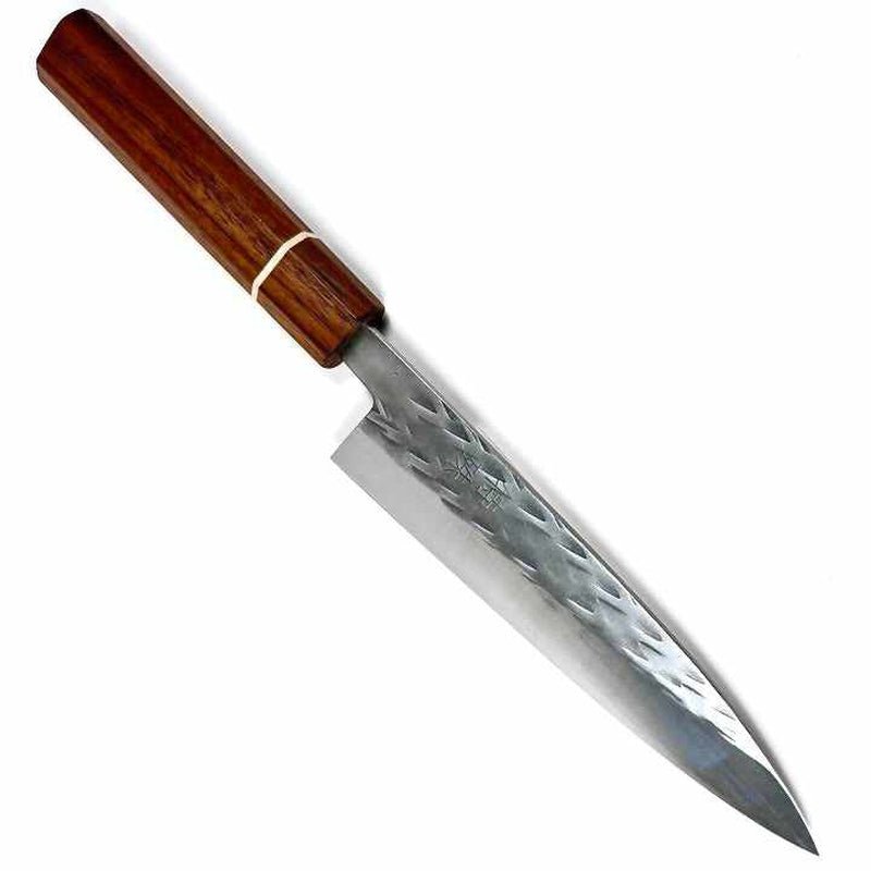 Premium Japanese SLD 165mm Hiraki Petty Knife - Handcrafted Walnut Wa Handle - Professional Chef & Home Cooking Essential - Perfect for Slicing, Peeling & Precision Cutting