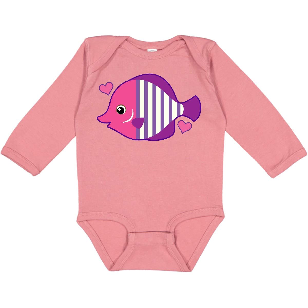 Inktastic Cute Tropical Fish Beach Vacation Long Sleeve Baby Bodysuit - Perfect for Summer Outings, Beach Trips & Family Photos