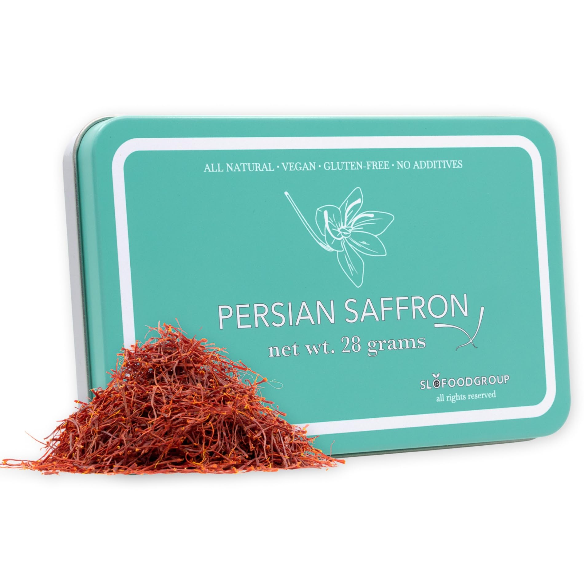 Premium Grade 1 Persian Saffron Threads from Afghanistan - 28g All-Red Filaments for Cooking, Tea, Baking & More | Slofoodgroup | Perfect for Paella, Risotto, Desserts & Herbal Remedies