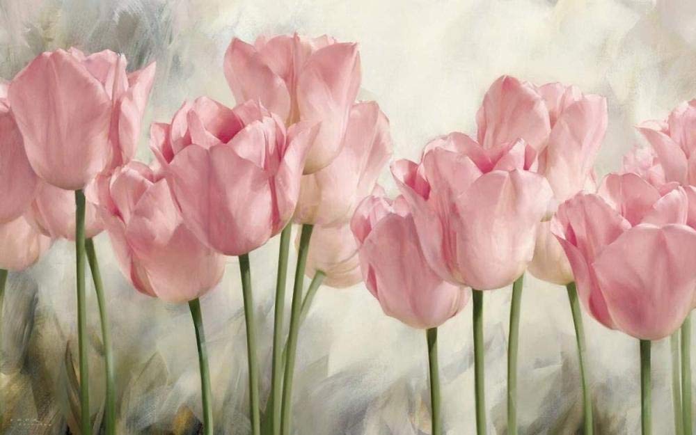 500-Piece Jigsaw Puzzle for Adults & Kids - Beautiful Landscape with Pink Flowers, Educational Brain Teaser Toy for Family Game Night & Stress Relief
