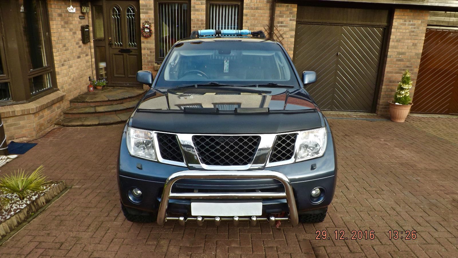 Nissan Pathfinder 2005-2012 & Frontier 2005-2015 Car Hood Bra - Premium Bonnet Protector Cover for UV Protection & Paint Preservation - Perfect for Road Trips & Off-Road Adventures