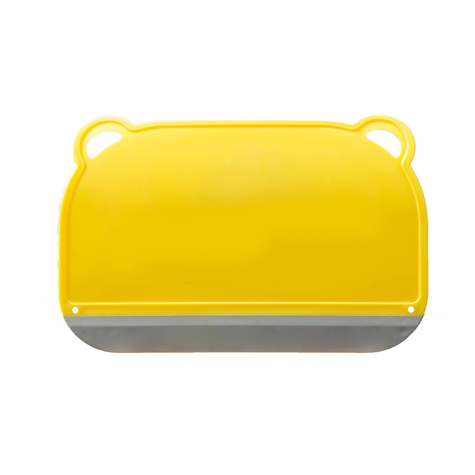 Flexible Silicone Scraper with Water Sponge for Cleaning - Universal Bathroom Shower, Mirror, Glass, Kitchen Countertop, Sink & Car Window Wiper (Yellow, One Size) - Perfect for Home, Office & Auto Cleaning Tasks