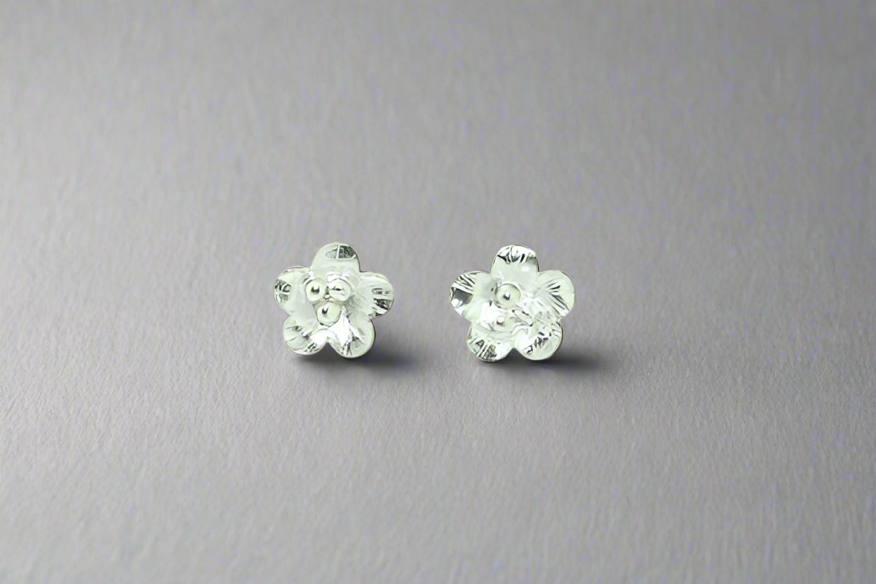 Orange Blossom Stud Earrings - Pure 925 Sterling Silver - Perfect for Weddings, Parties & Everyday Wear