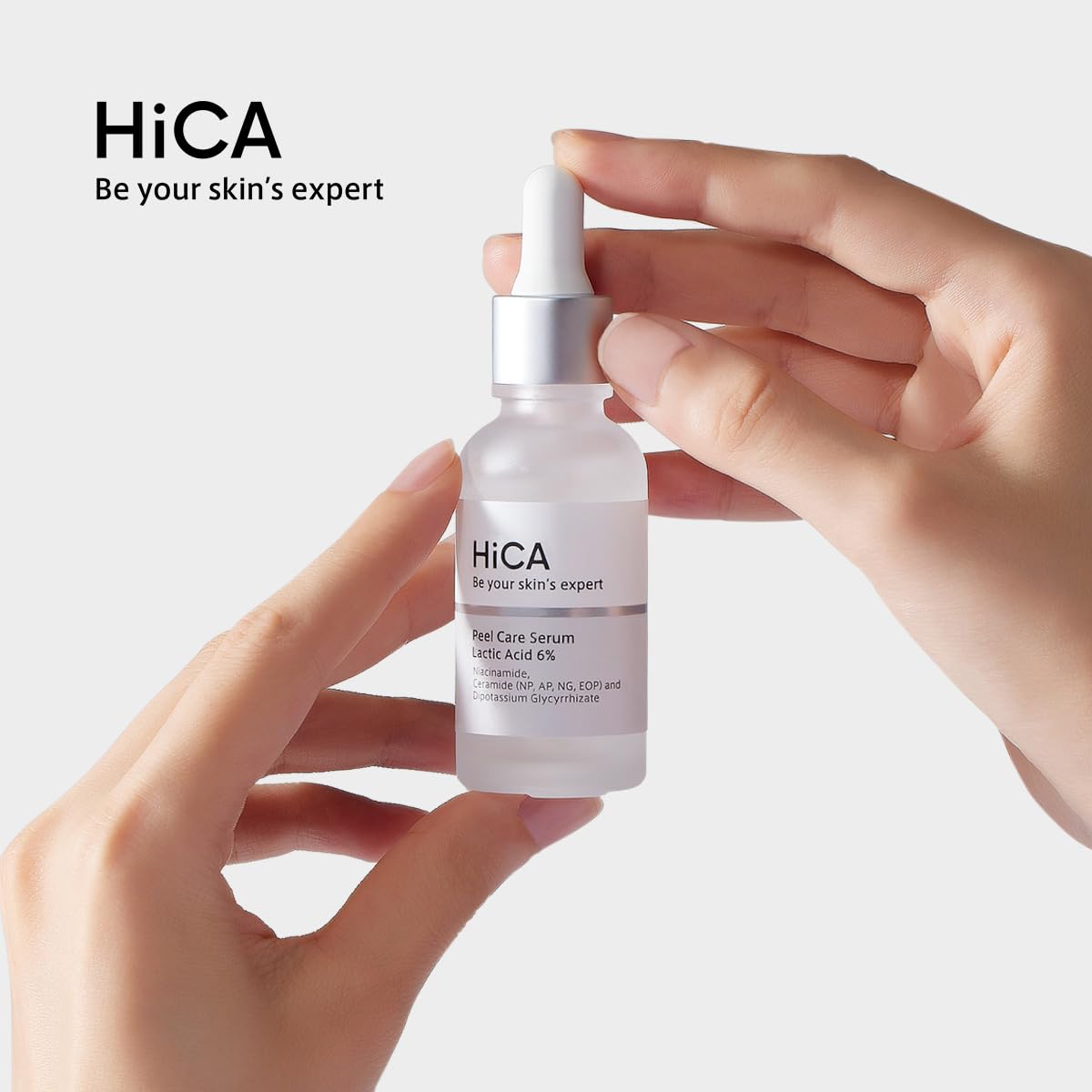 HiCA 6% Lactic Acid Peel Serum - Sensitive Skin AHA Exfoliator for Face Care