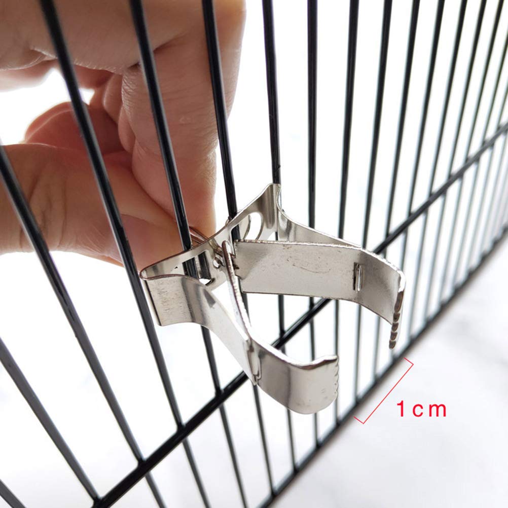 Baluue 2 Pack Bird Cage Food Holder - Parrot Fruit Feeder & Treat Dispenser for Birds - Durable Stainless Steel Cage Accessory for Feeding Fruits, Veggies & Treats - Perfect for Cockatiels, Lovebirds & Small Parrots