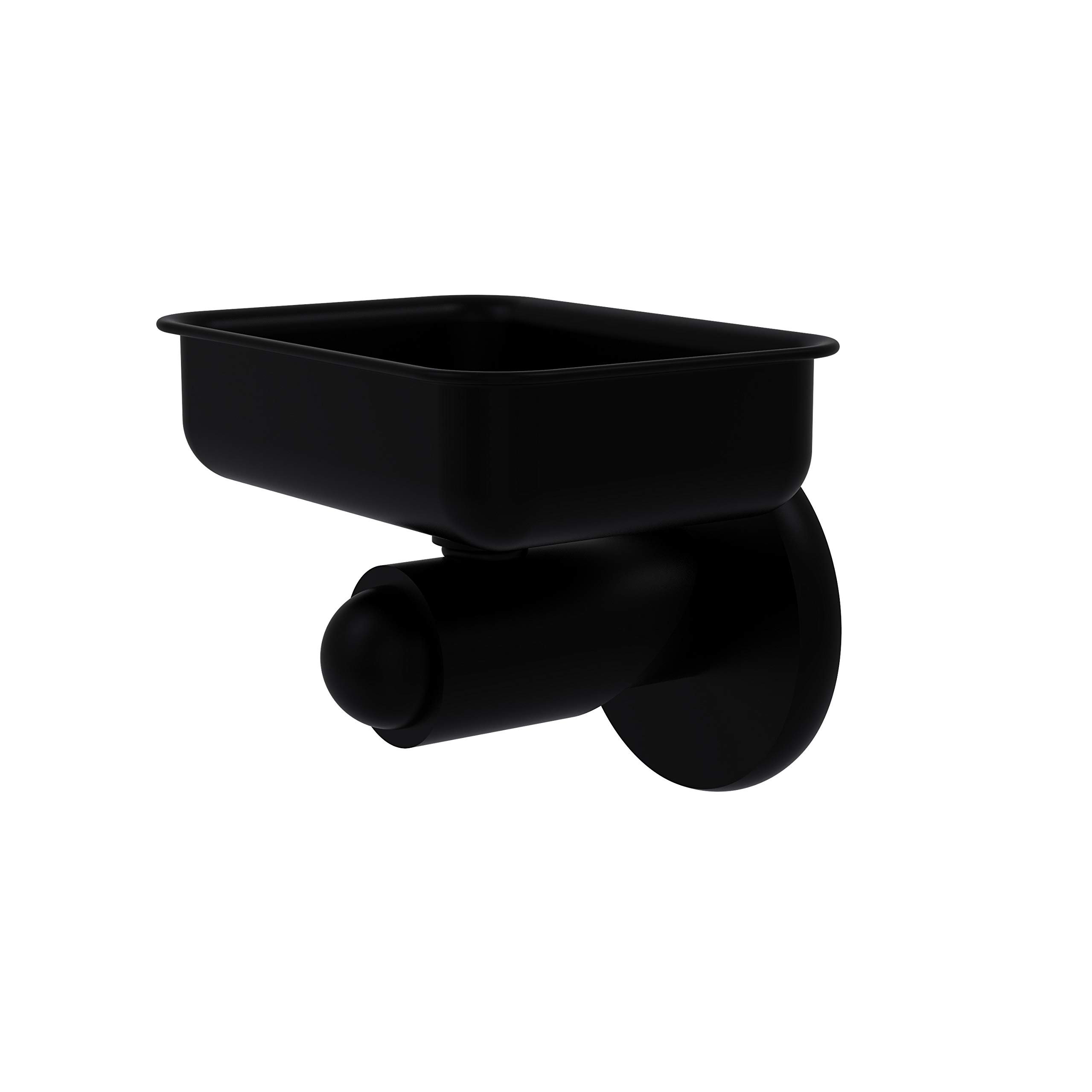 Allied Brass SH-32 Matte Black Wall Mounted Soap Dish - Soho Collection | Rustproof Bathroom Organizer for Showers, Sinks & Vanities