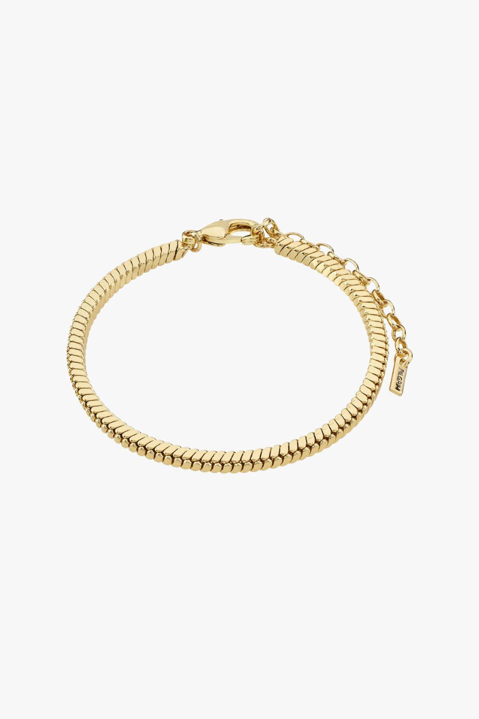 Dominique Flat Snake Gold Chain Recycled Bracelet for Women - Eco-Friendly Jewelry Gift for Birthday, Anniversary & Everyday Wear