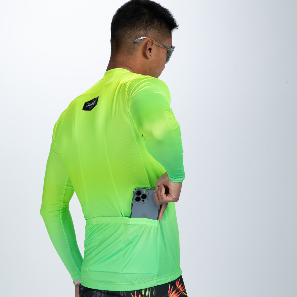 Men's Limited Edition Cycling Sun Protection Long Sleeve Jersey - Tropical Magic Print for Outdoor Biking & Summer Sports