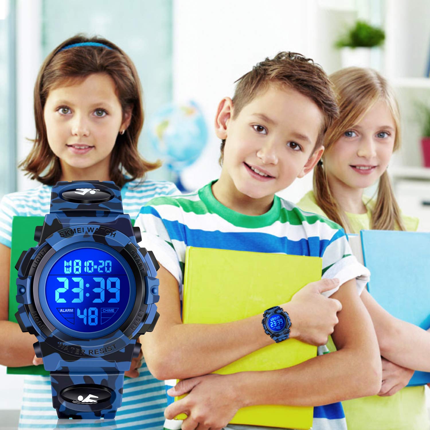 ATIMO Kids Digital Sports Watch - Waterproof LED Display, Alarm, Stopwatch - Perfect for Boys & Girls - Ideal for School, Sports, and Outdoor Activities