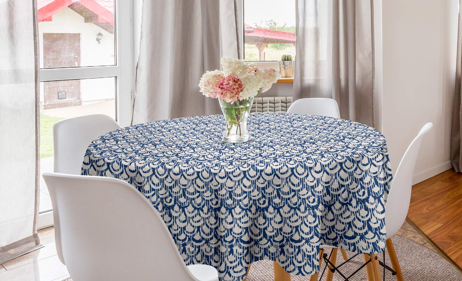 Ambesonne Ethnic Round Tablecloth 60