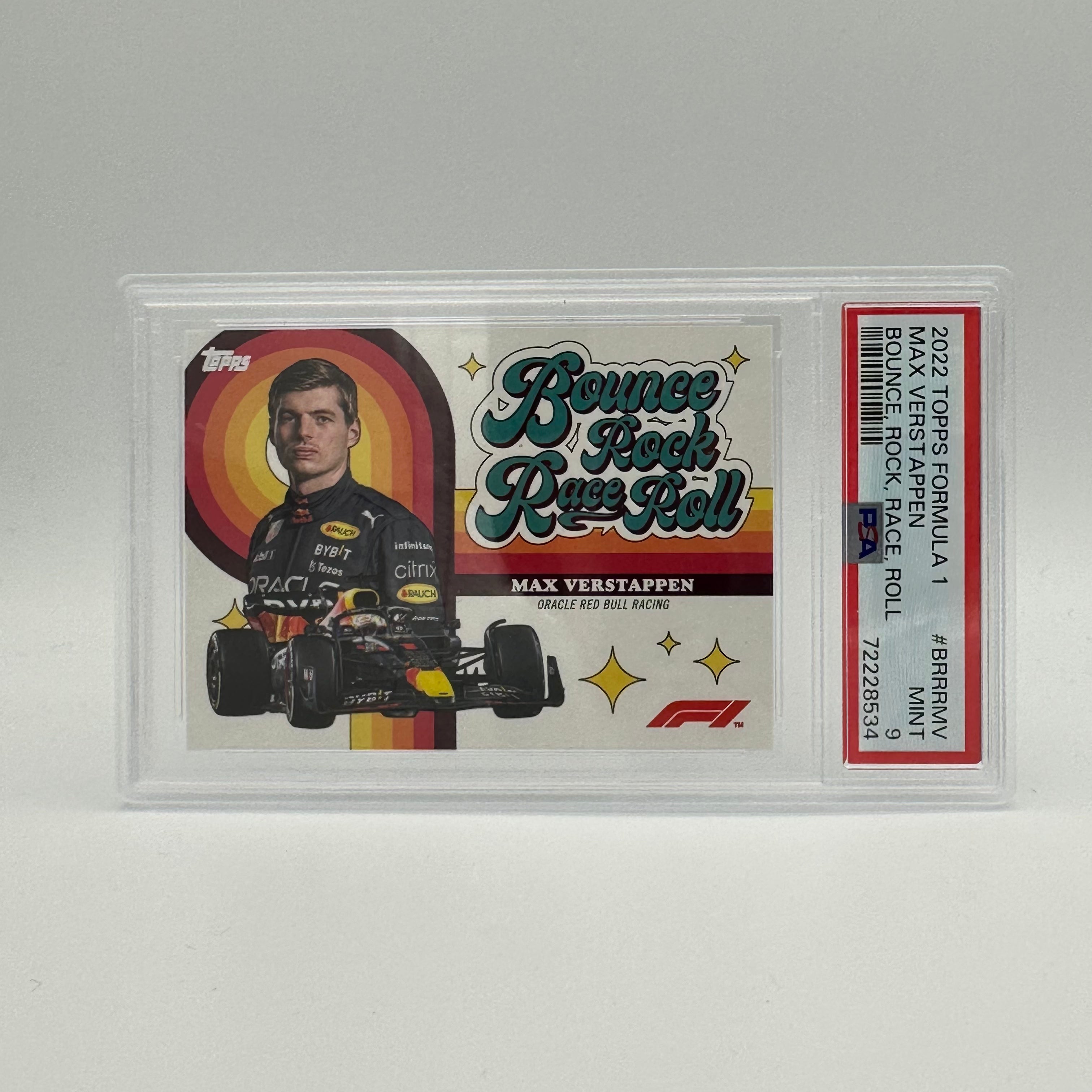 PSA 9 Graded Max Verstappen Bounce Rock Race Roll #BRRRMV Trading Card - Perfect for F1 Collectors, Racing Fans & Sports Memorabilia Enthusiasts
