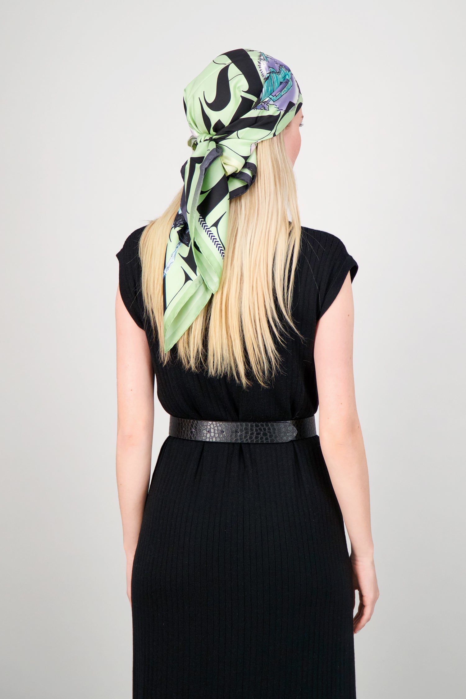 Christian Lacroix Green Parade Floral Print Silk Scarf - Luxury Fashion Accessory for Women, Perfect for Parties, Weddings & Special Occasions