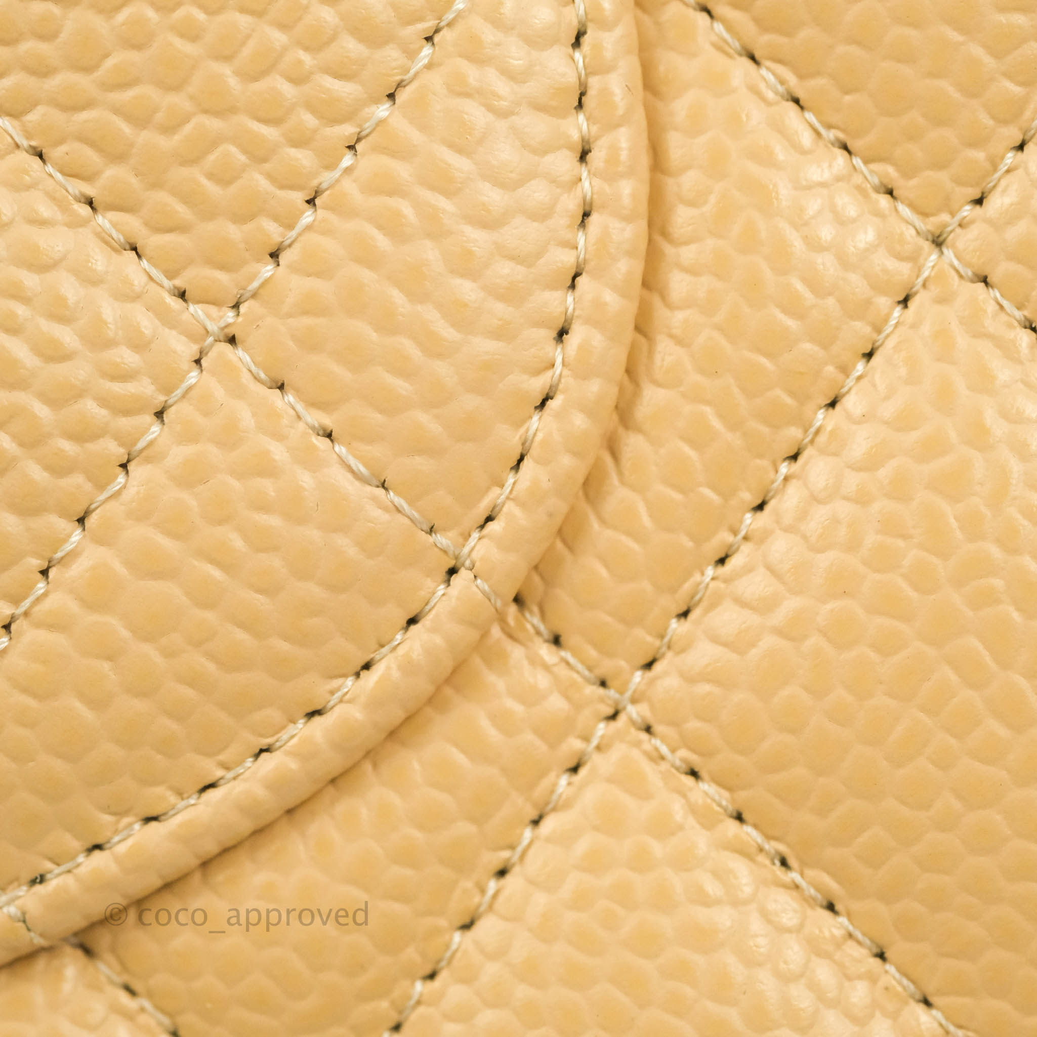 Chanel Classic Medium Double Flap Bag Quilted Beige Caviar Leather with Gold Hardware - Luxury Designer Handbag for Women, Perfect for Work, Evening & Special Occasions
