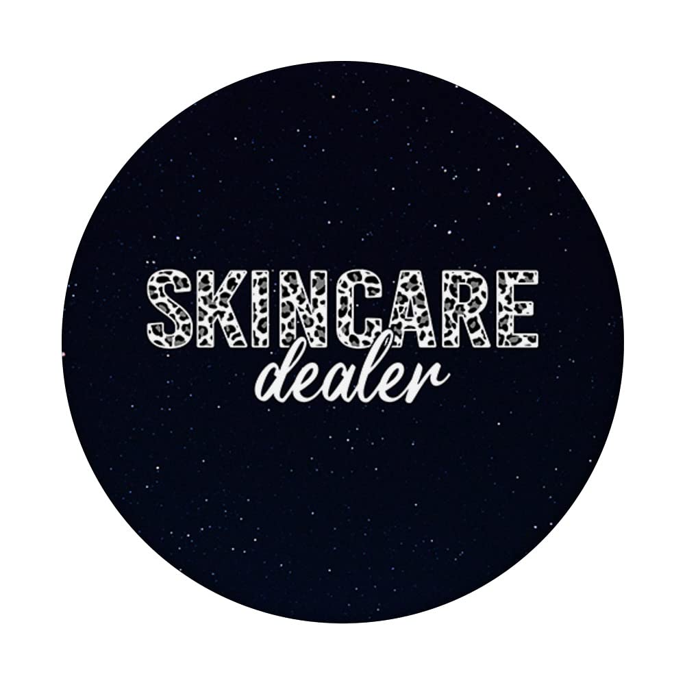 Professional Skincare Dealer & Esthetician Dermatologist Leopard Print PopSockets - Swappable PopGrip for Phone, Tablet & Laptop - Perfect for Spa, Salon & Medical Office Use