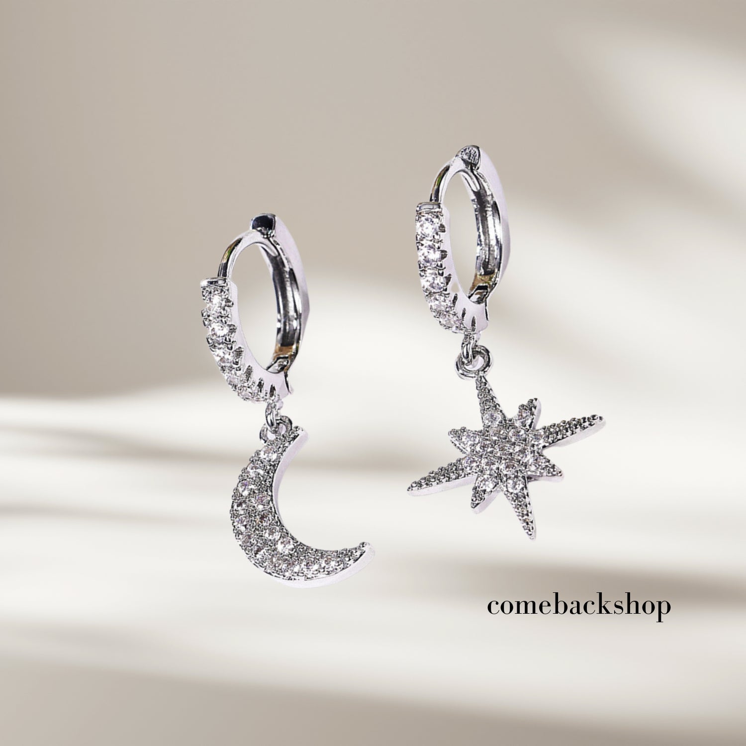 Evil Eye Huggie Drop Dangle Earrings for Women - Moon Star Spike Lightning Design - Perfect for Everyday Wear, Parties & Gifts