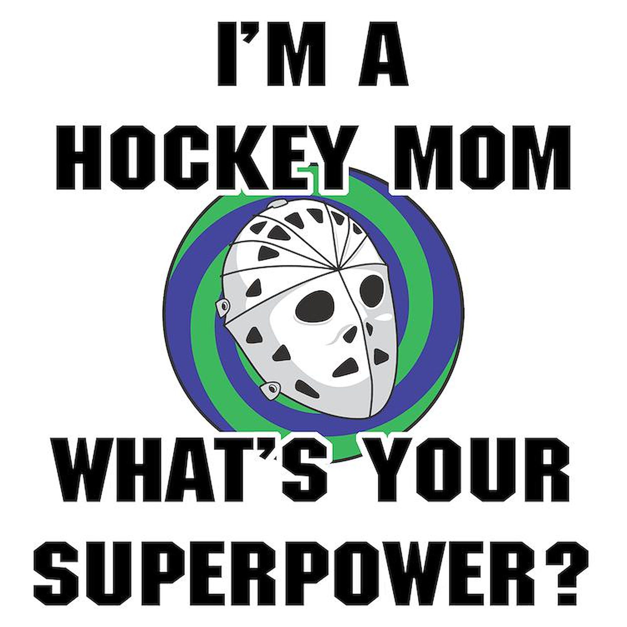 Hockey Mom Superhero 3x3 Inch Square Car Magnet - Strong Magnetic Bumper Sticker for Cars, Trucks & Vehicles - Perfect for School Pickup, Sports Games & Proud Parent Showcase