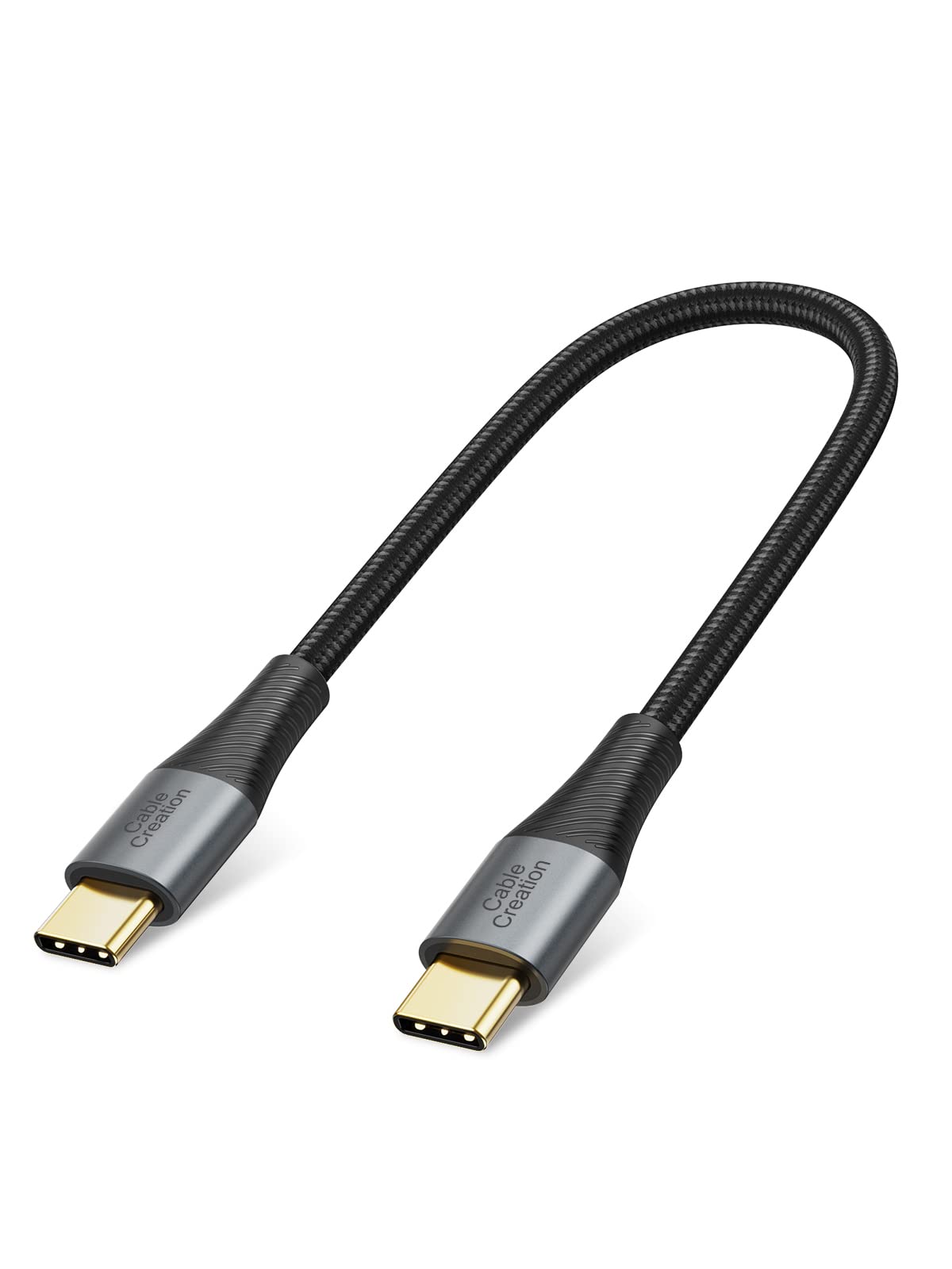 CableCreation 0.8FT USB C to USB C Fast Charging Cable 60W - Double-Braided Type C Cable Compatible with iPhone 16/15, Galaxy S23/S22/S21/Note20, MacBook, iPad Mini 6, iPad Pro 2020 - Perfect for Home, Office & Travel Charging