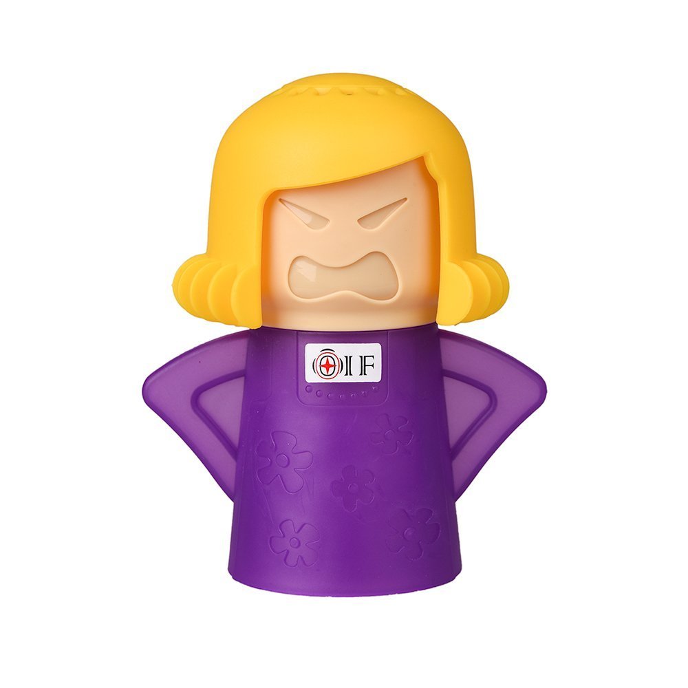 OIF Angry Mama Microwave Cleaner – Fast & Easy Steam Cleaner for Microwave Ovens | Removes Stubborn Stains in Minutes | Works with Vinegar & Water | Perfect for Home & Office Kitchens (Purple) | Ideal for Quick Cleaning & Sanitizing