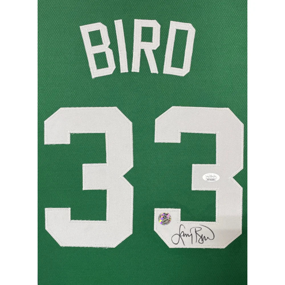 Larry Bird Autographed Boston Celtics Jersey - Framed NBA Memorabilia with JSA COA - Perfect for Sports Collectors & Celtics Fans Display