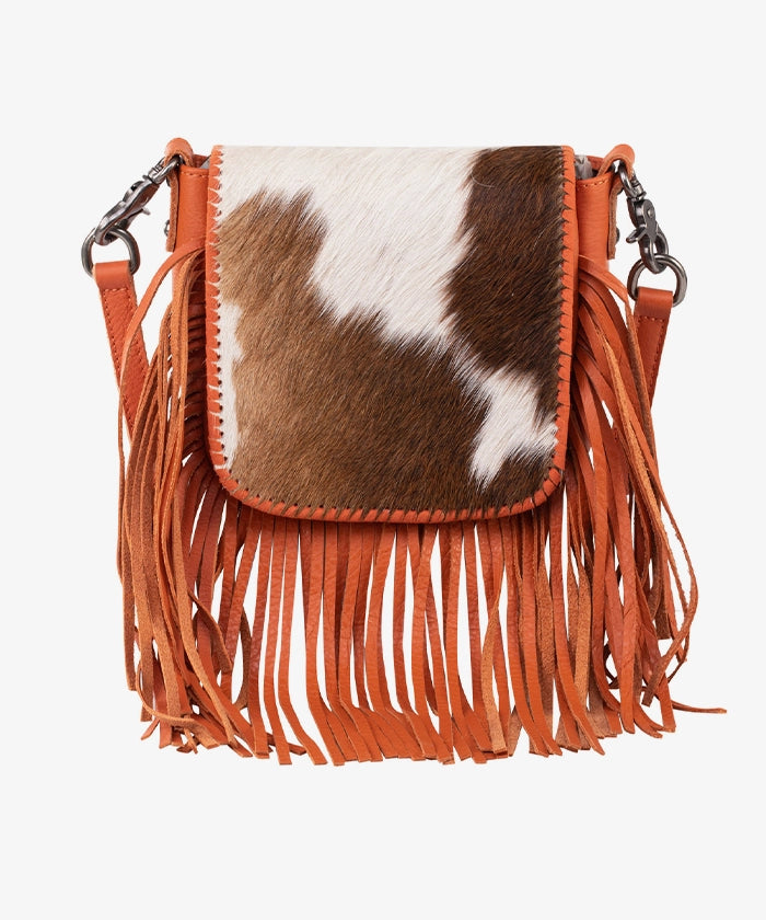 Montana West Genuine Leather Fringe Crossbody Bag with Hair-On Hide - Stylish Boho Purse for Women, Perfect for Music Festivals & Casual Outings