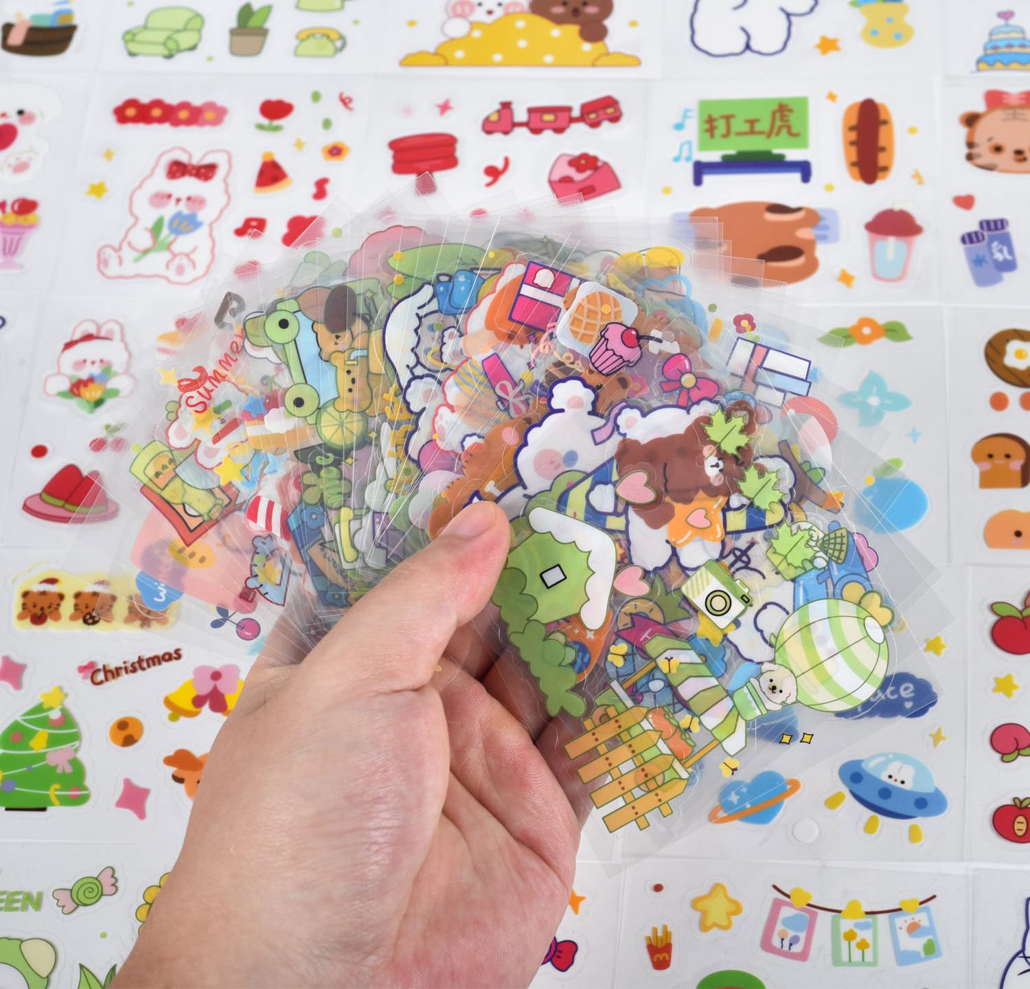 100 Sheets Cute Cartoon Letter Stickers Kit - Small PET Transparent Scrapbook Stickers for DIY Journaling, Planner Decor & Photo Albums | Perfect for Bullet Journals, Scrapbooking & Craft Projects (XiXIZi Diary)