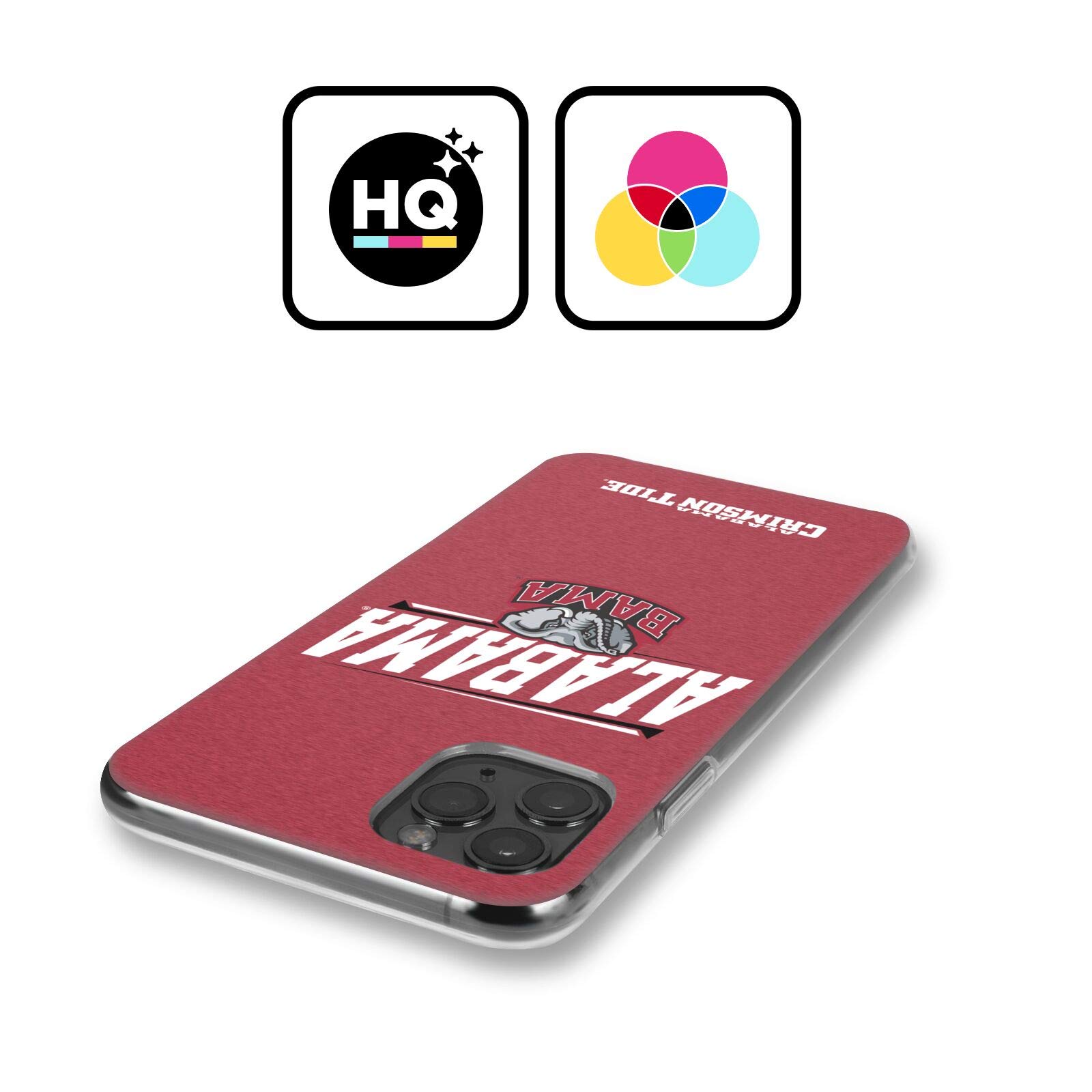 Official University of Alabama UA iPhone 13 Pro Max Case - Double Bar Soft Gel Phone Cover with Licensed Design | Perfect for Game Days, School Pride & Bama Fans