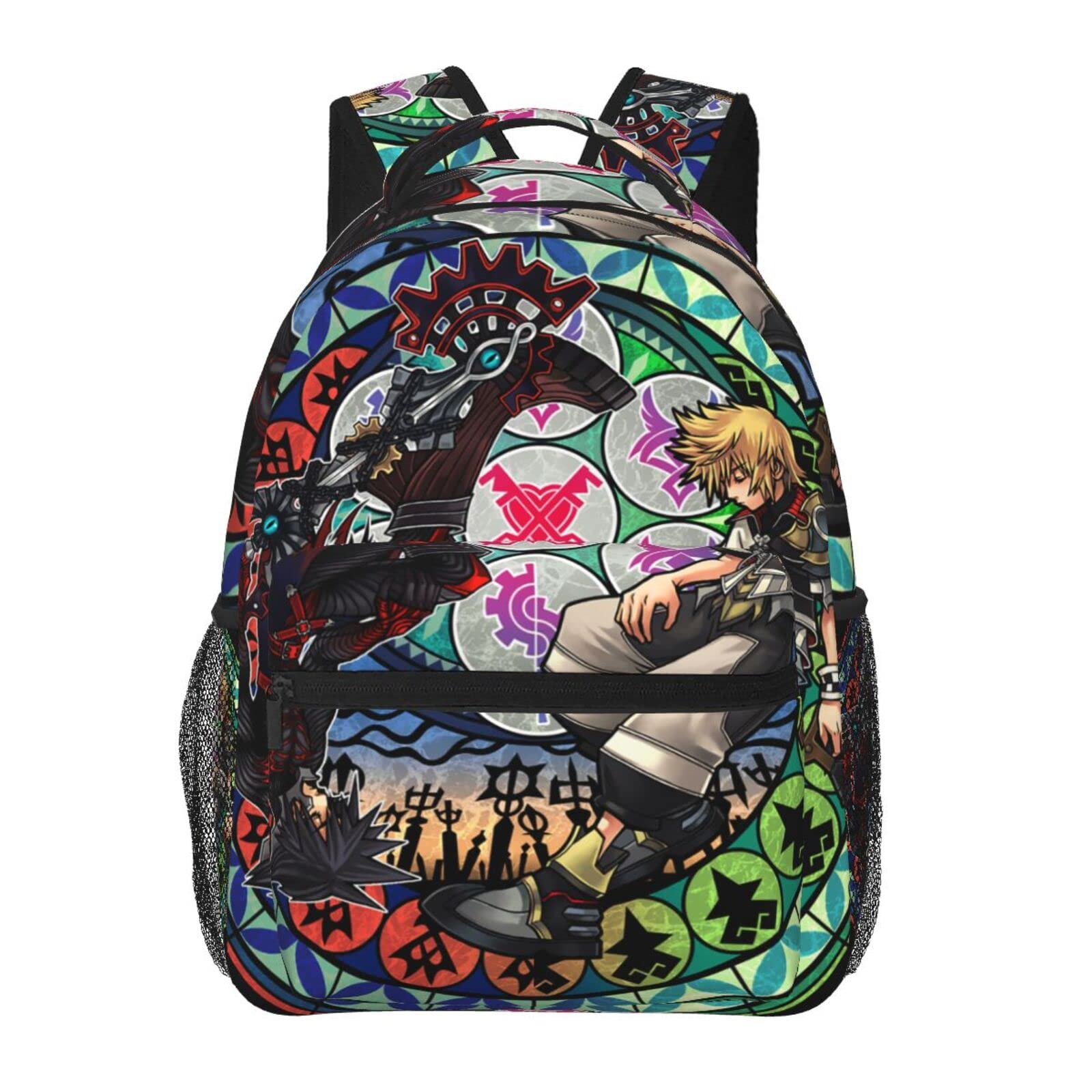 Hearts Kingdom Video Game Themed Backpacks - Stylish Laptop Bags for School, Travel & Work - Durable Unisex Backpack with Multiple Pockets - Perfect for Gamers, Students & Commuters