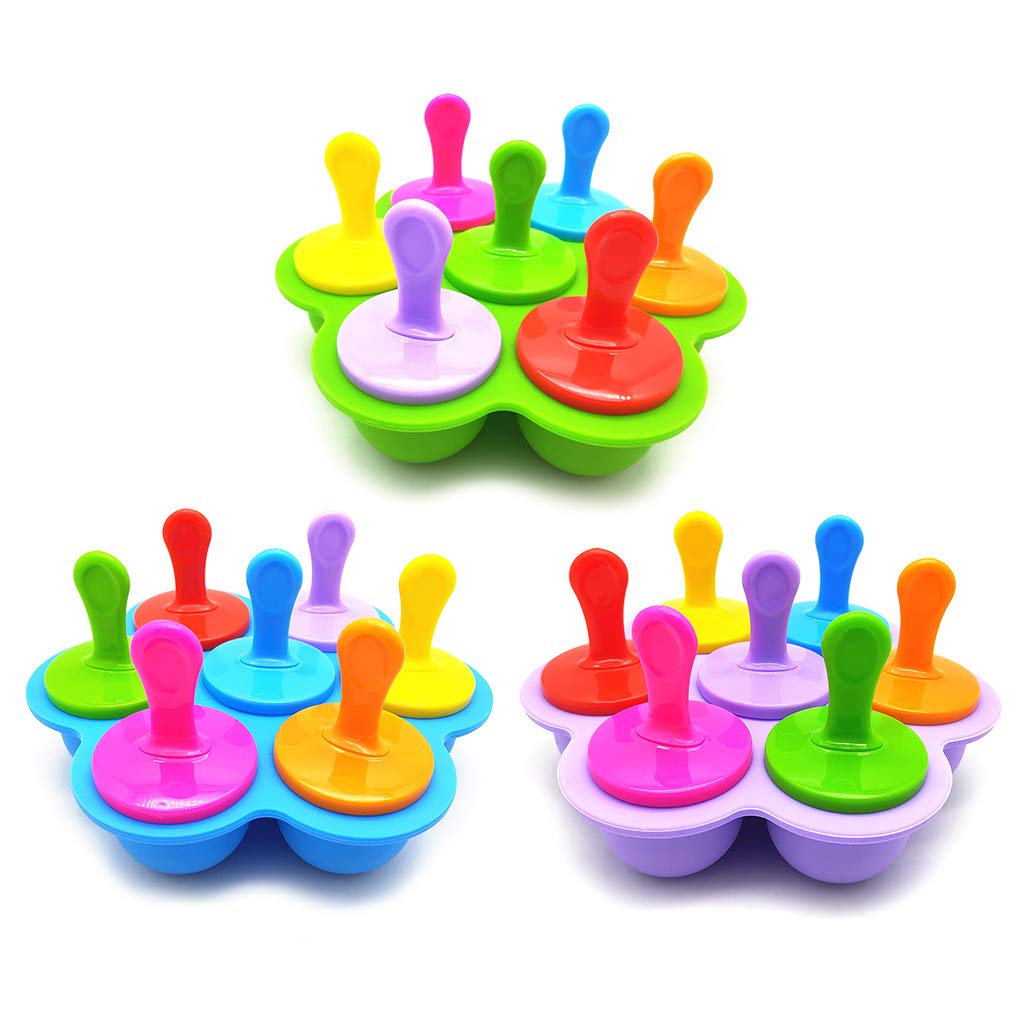 7-Cell Silicone Mini Ice Cube Mold - Reusable Ice Cream Ball & Lolly Maker for DIY Frozen Treats, Yogurt, Baby Food - Perfect for Parties, Summer Snacks & Home Dessert Making