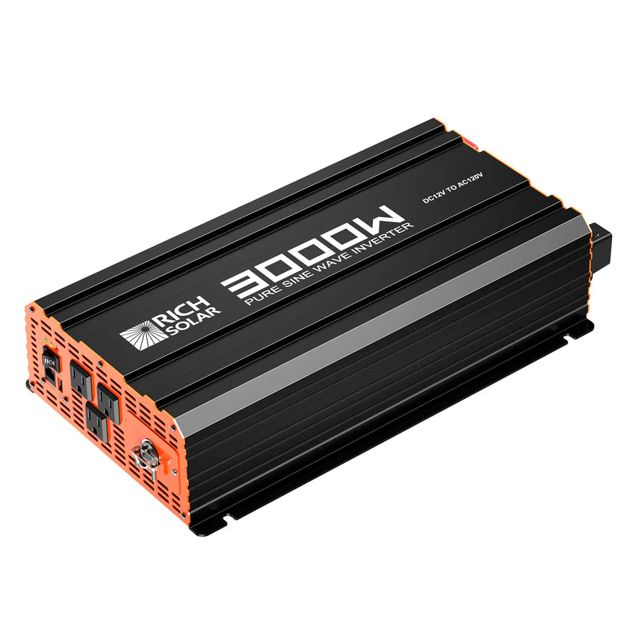 NOVA PURE 3K 3000W 12V Pure Sine Wave Power Inverter | 3000 Watt 12 Volt Industrial Grade Off Grid Inverter for RV, Truck, Boat, Van, Camper | Reliable Backup Power for Camping, Road Trips & Emergency Use | High Efficiency Energy Conversion